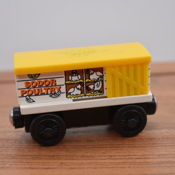 Chicken Car Sodor Poultry Tested Working Thomas and Friends Wooden Railway Train - Picture 9 of 9